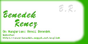 benedek rencz business card